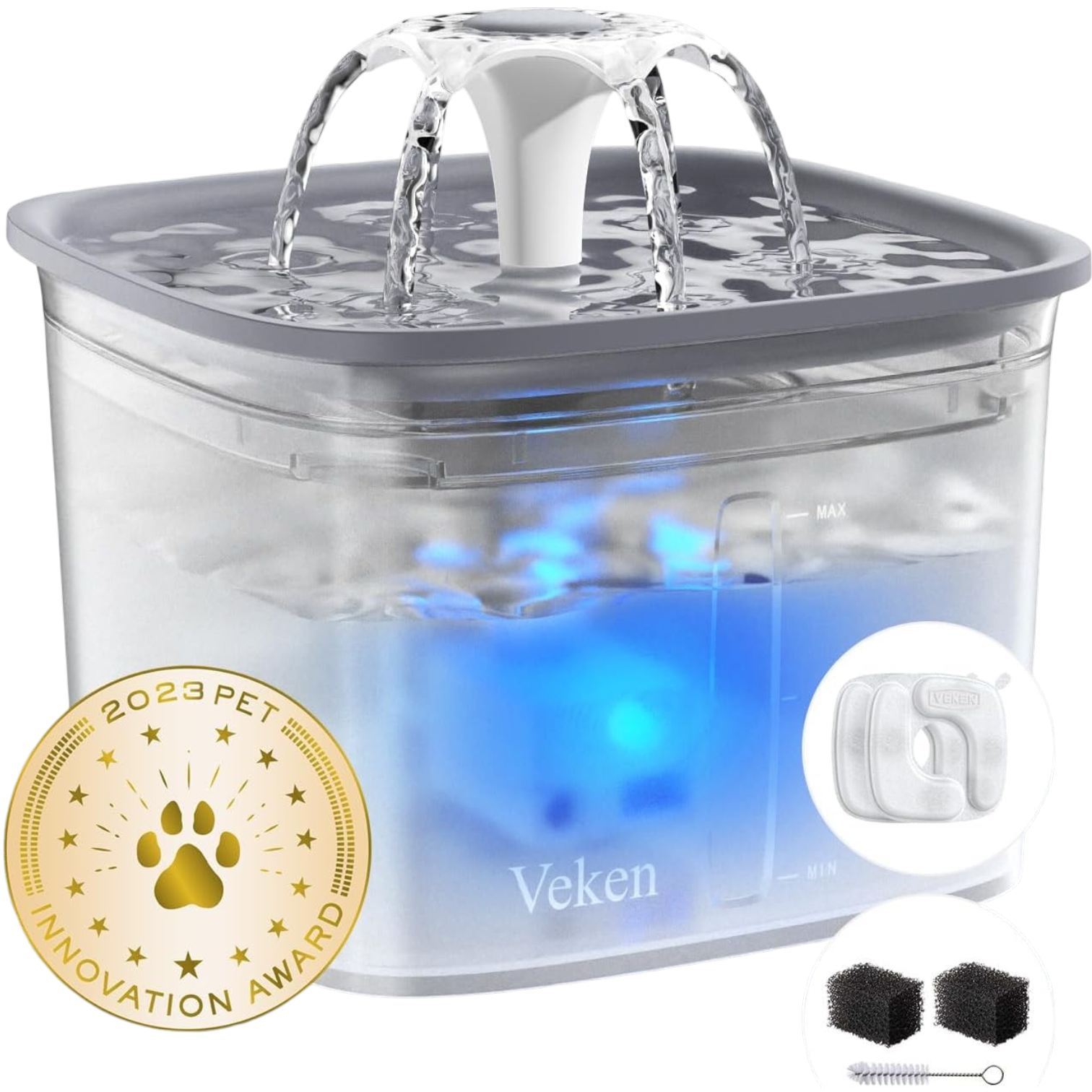 Veken 95oz/2.8L Automatic Water Pet Fountain
