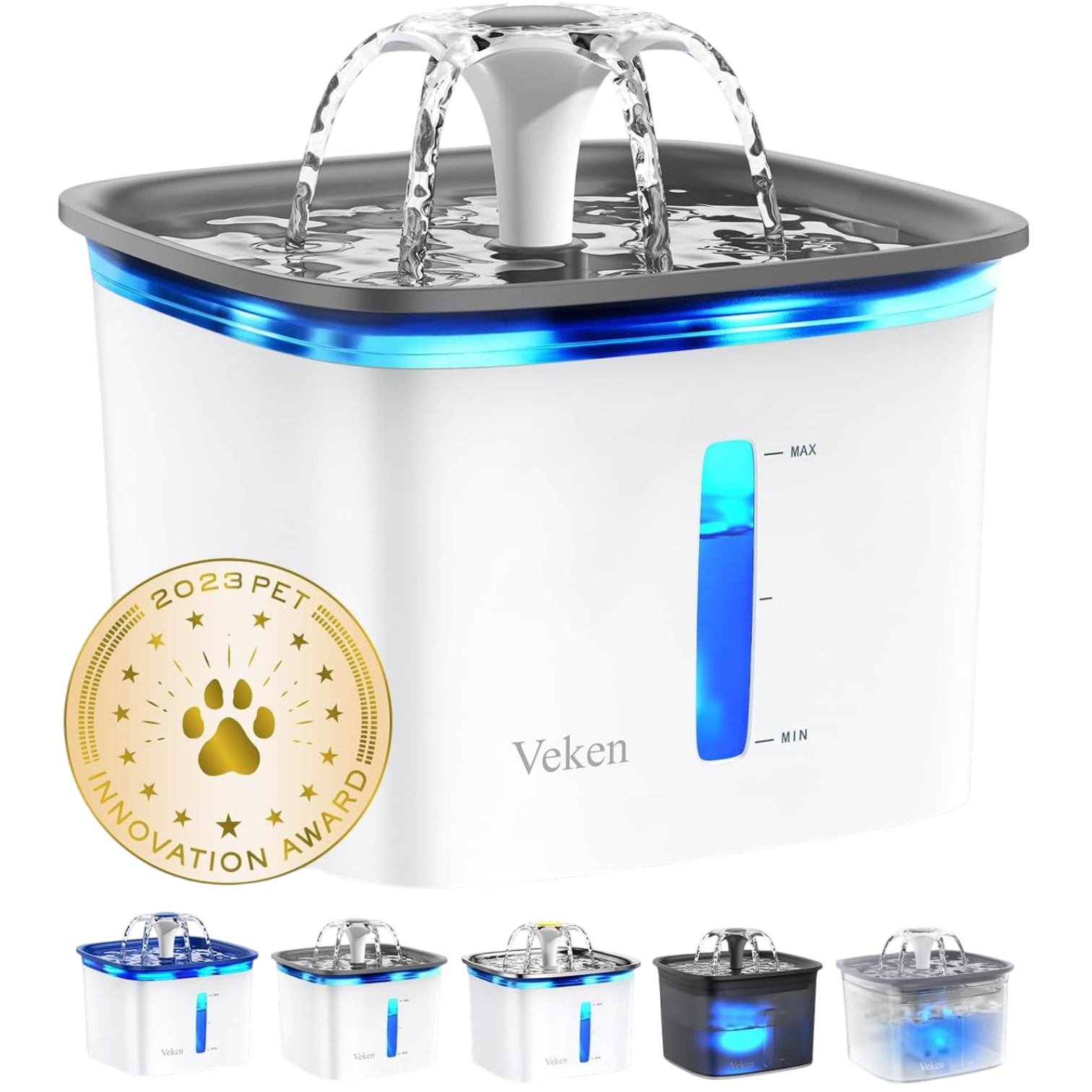 Innovation Award Winner 95oz/2.8L Pet Fountain by Veken