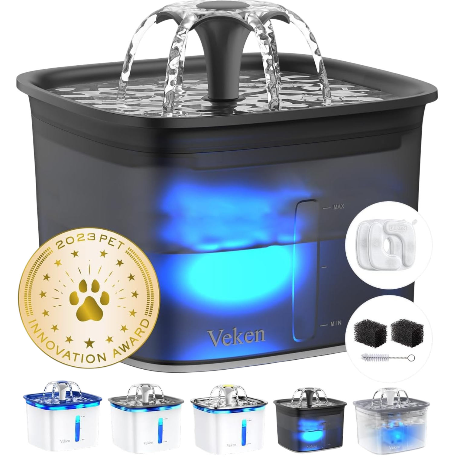 95oz/2.8L Automatic Pet Water Fountain by Veken